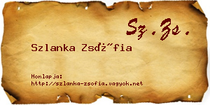 Szlanka Zsófia névjegykártya